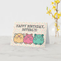 Cute Kawaii Style Cartoon Hamsters Personalised