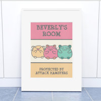 Cute Kawaii Style Cartoon Hamsters Personalised