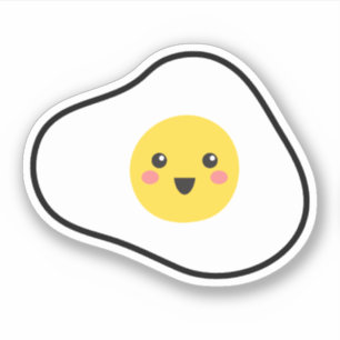 Cute kawaii style fried egg