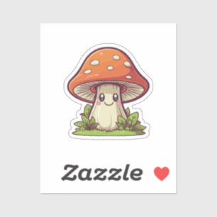 Cute kawaii style, Mushroom foraging