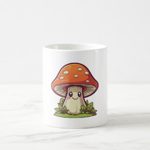 Cute kawaii style, Mushroom foraging Coffee Mug