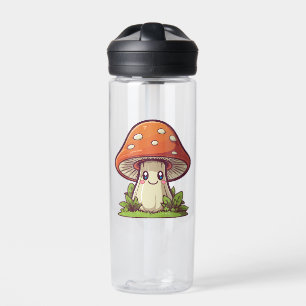 Cute kawaii style, Mushroom foraging Water Bottle