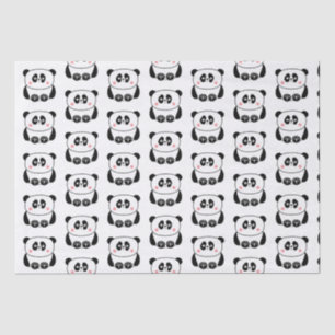 Cute kawaii-style panda tissue paper