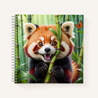 Cute Kawaii style Red Panda with a Big Smile Notebook