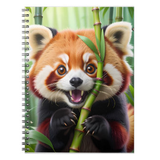 Cute Kawaii style Red Panda with a Big Smile Notebook