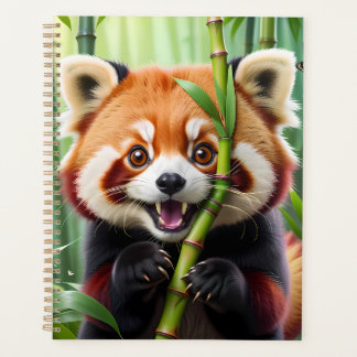 Cute Kawaii style Red Panda with a Big Smile Planner