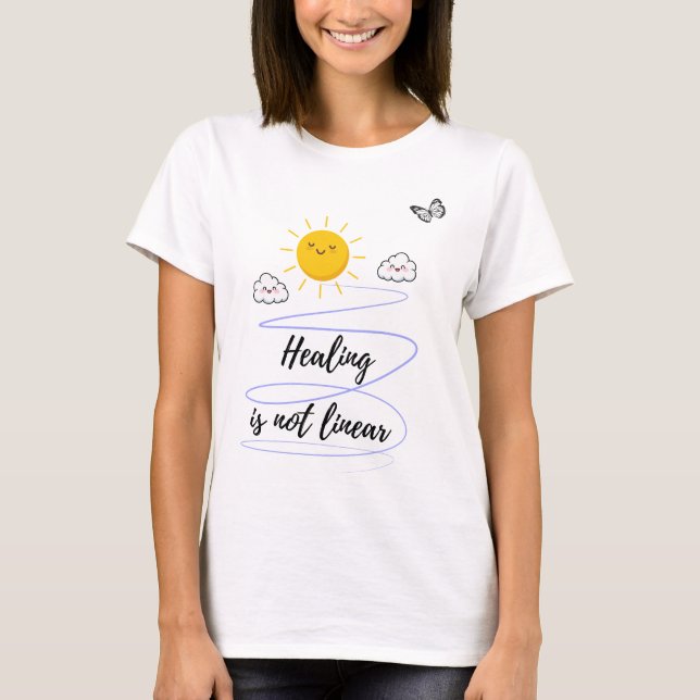 Cute Kawaii Sun and Clouds Spiral – Happy Weather  T-Shirt (Front)