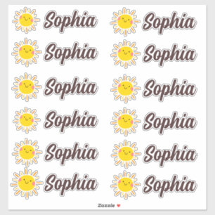 Cute Kawaii Sun Personalized Name