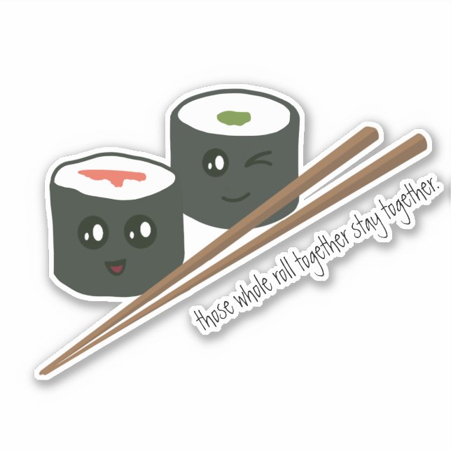 Cute Kawaii Sushi Characters Chopsticks (Front)
