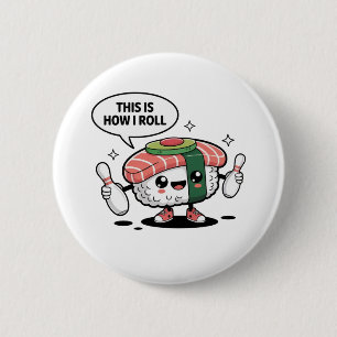 Cute Kawaii Sushi with bowling pins 