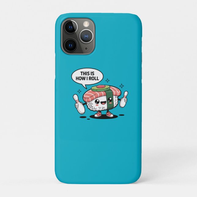 Cute Kawaii Sushi with bowling pins  Case-Mate iPhone Case (Back)