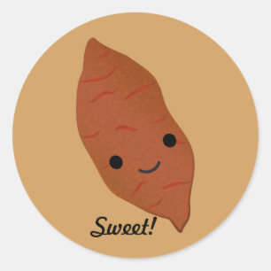 Cute Kawaii Sweet Potato Classic Round Sticker