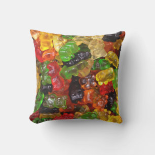 cute kawaii sweets colourful candy bear gummy cushion