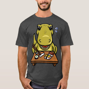 Cute Kawaii T-Rex Dino Loves eating sushi with cho T-Shirt