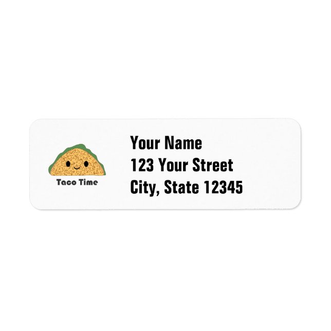 Cute Kawaii Taco Time Taco (Front)