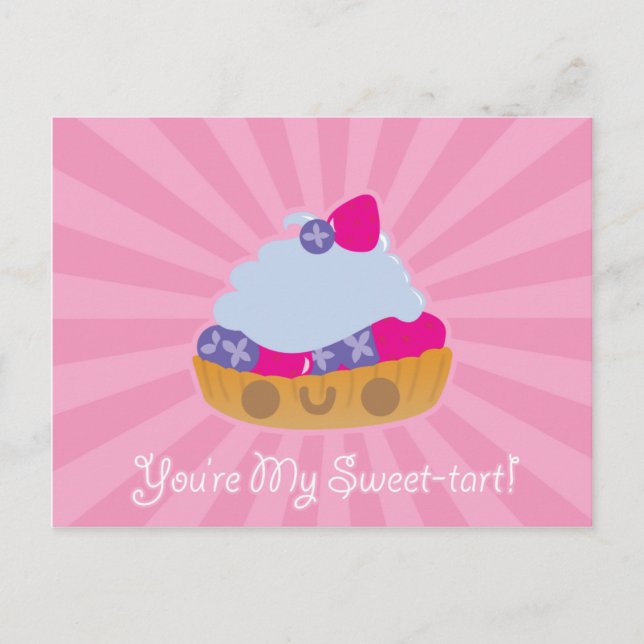 Cute Kawaii Tart Postcard (Front)