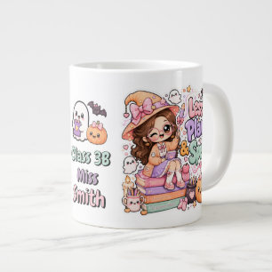 Cute Kawaii Teacher Witch Halloween  Large Coffee Mug