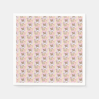 Cute kawaii teddy bear girly kpop korean style napkin
