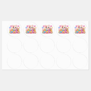 Cute Kawaii Thank a Bunch Cat Name Pastel Pink Flo