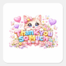 Cute Kawaii Thank a Bunch Cat Name Pastel Pink Flo
