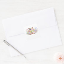Cute Kawaii Thank You For Shopping Small Cat Paste