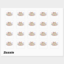 Cute Kawaii Thank You For Shopping Small Cat Paste