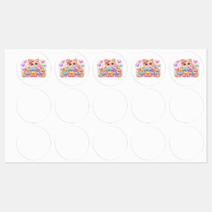 Cute Kawaii Thank You So Much Teddy Bear Pastel Pi