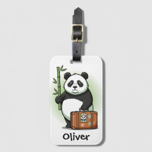 Cute Kawaii Traveller Panda  Luggage Tag