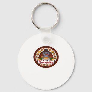 Cute Kawaii Turkey - Happy Thanksgiving Classic T- Key Ring