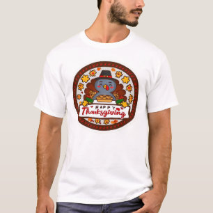 Cute Kawaii Turkey - Happy Thanksgiving Classic T- T-Shirt