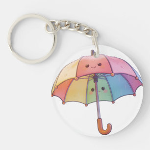 Cute Kawaii Umbrella Women's T-Shirt  Key Ring