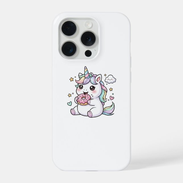 Cute Kawaii Unicorn Donut Phone Case  (Back)