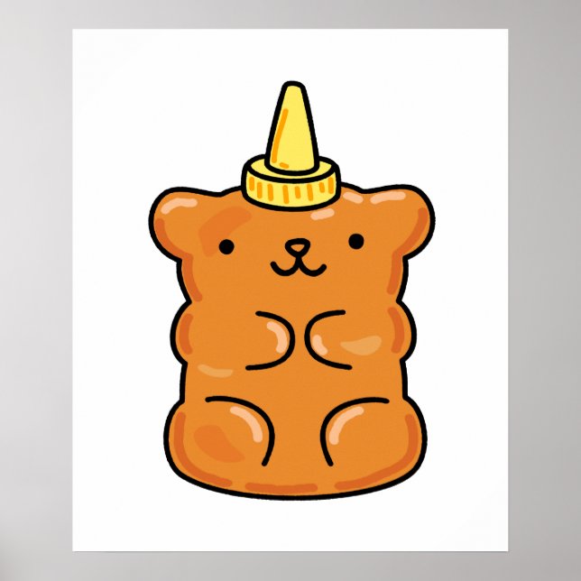 Cute Kawaii Unicorn Gummy Bear Poster (Front)