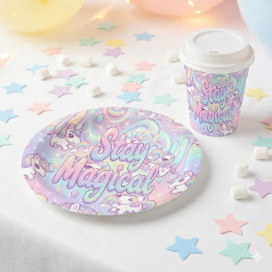Cute Kawaii Unicorn Pastel Rainbow Magical Paper Cups