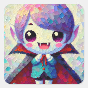 Cute Kawaii Vampire Boy  Square Sticker
