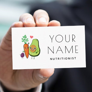 Cute Kawaii Vegetables Dietician Nutritionist Food Business Card