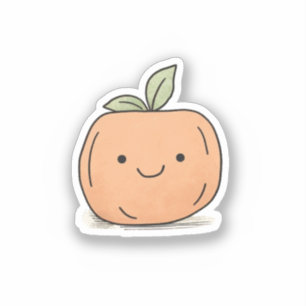 Cute Kawaii Watercolor Pumpkin