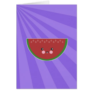 Cute Kawaii Watermelon Card