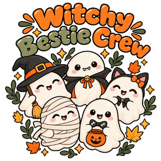 Cute Kawaii Witch Vampire Mummy Ghost Costume Sweatshirt