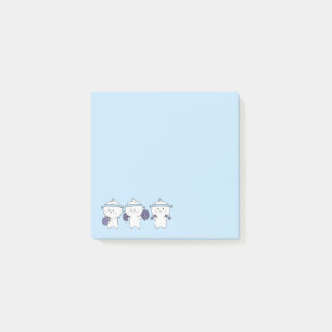 Cute Kawaii Workout Characters Sticky Notes