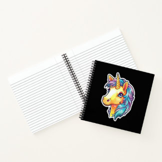 Cute Kawaii Yellow Pony Unicorn Notebook