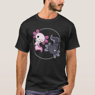 Cute Kawaii Ying Yang Axolotl - Yoga Meditation Ze T-Shirt