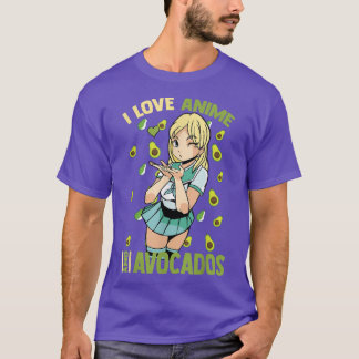 Cute KawaiiI Love Anime And AvocadosOtaku Girl  T-Shirt