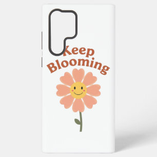 Cute "Keep Blooming" Positive Quote Samsung Galaxy Case
