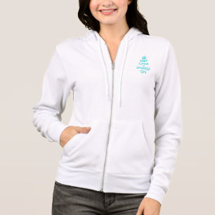 Cute Keep calm and sparkle on hoodie for women