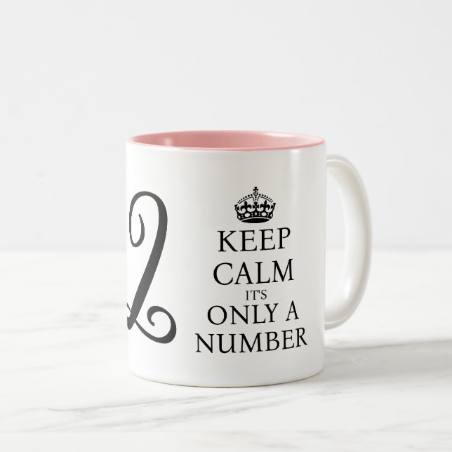 Cute keep calm quote 32nd Birthday coffee mug gift (Front Right)