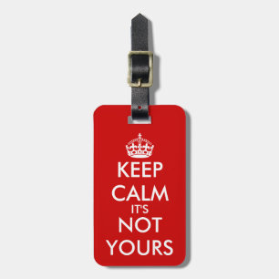 Cute KeepCalm luggage tag for travellers