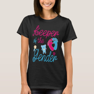 Cute Keeper of Gender baby reveal party idea T-Shirt