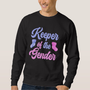 Cute Keeper Of Gender Watercolor With Baby Socks Sweatshirt