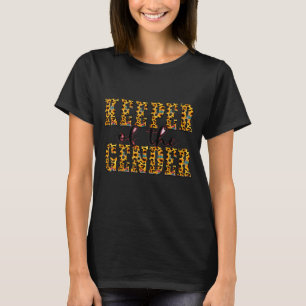 Cute Keeper Of The Gender Leopard Gender Reveal Pa T-Shirt